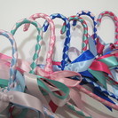 （早いもの勝ち！）手作りおしゃれハンガー（サテンリボン）１本～の画像