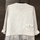 【新品未使用】SRIC ホワイト 薄手アウター メッシュ シフォンの画像