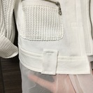 【新品未使用】SRIC ホワイト 薄手アウター メッシュ シフォンの画像