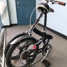 ローバーの折り畳み自転車。ハンドル、タイヤ、ブレーキなど交換済みの画像