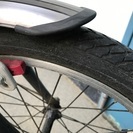 ローバーの折り畳み自転車。ハンドル、タイヤ、ブレーキなど交換済みの画像