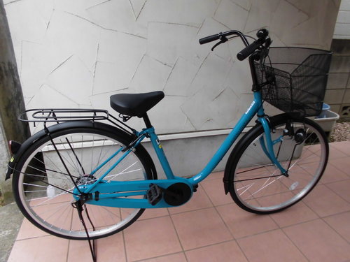 自転車ママチャリ26インチ超美品ターコイズブルー (take3) 本