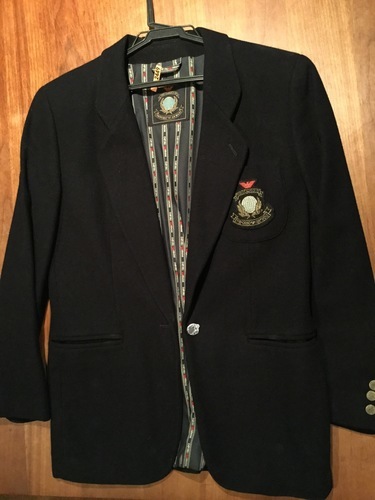 エンポリオ・アルマーニのフラノ生地 濃紺 定番ジャケット