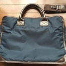無印良品 ナイロンビジネスバッグ（ネイビー×ブラウン）