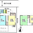 【南増尾２丁目】初期費用ゼロ：55000円、戸建て、３ＬＤＫ