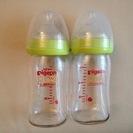 ピジョン母乳実感哺乳びん160ml×2本、消毒ケースのセットの画像