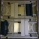 ★コールマンファミリーベンチセット170-5783★良品！★6人分のベンチとスツールを収納するオールインワンセットの画像