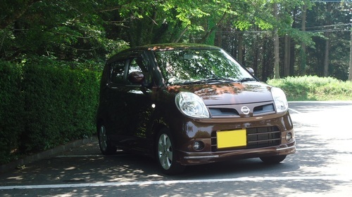 日産モコ人気のブラウンスマートキーモデルのターボフルエアロ