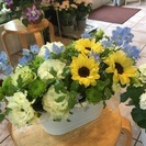 ガーデンの花を使ってのアレンジメントレッスン！の画像
