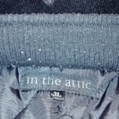 in the attic 別珍バックル付中綿ハーフコート ブラック ファーの画像