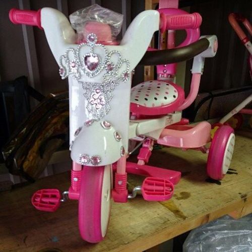 訳あり、値下げ❗姫デコ三輪車 かわいい ピンク 使用少ない