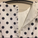 白×黒ドット柄 カラーロングドレス 〜パニエセット〜の画像