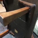 (取り引き中)テーブル レトロ 一枚板 折り畳み座卓の画像