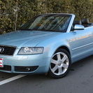 アウディ A4カブリオレ 2.4 黒革 電動オ-プン ナビ HID ETC ウッドハンドルの画像