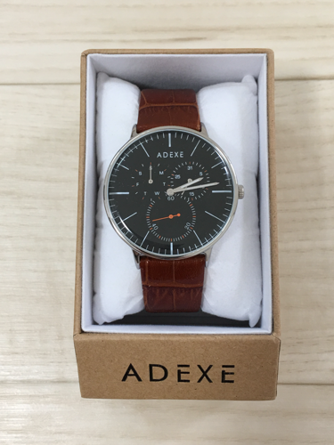 ADEXE 本革レザーベルト腕時計