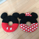 値下げしました！【絶版】ミッキー＆ミニー ドーナツクッション 座布団の画像