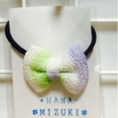 ハンドメイド ちりめん 和風ヘアアクセサリーの画像