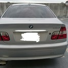 BMW 318 E46 後期型19インチアルミ イカリング ウッドハンドル ウッドパネル 社外HDDナビ DVD ETC 社外オーディオ ローダウン レザーシートの画像