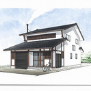 ゲストハウスの外観パース図を作成して下さい