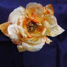 フラワーコサージュ黄色3個　手作りの画像