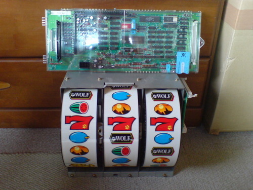 パチスロ実機 アルゼ 4号機 レトロ ウルフエムX LED化 載せ変えセット パネル付