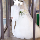 ウェディングドレス、パニエセットの画像