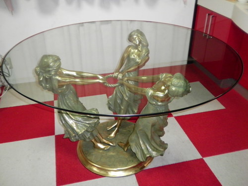 １２０万購入品！豪華ブロンズ輸入テーブル 青銅 直径130ｃｍ