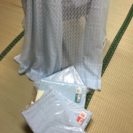 ライトブルーのカーテン