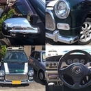 【純正オプションルーフキャリア】★ミラジーノ★純正ミニライトアルミ★社外ステレオ★電格ミラ★専用ボディデカール★メッキバンパー★メッキミラー★メッシュグリル★リヤコーナーセンサーの画像