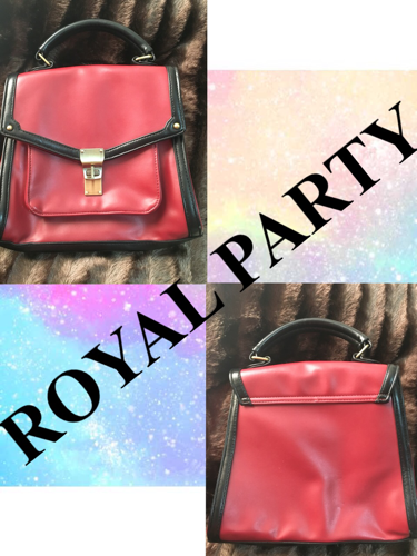 【 PARTY】ハンドバッグ(赤×黒)