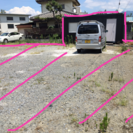 駐車場。資材置き場に。70坪プレハブ付き − 山梨県