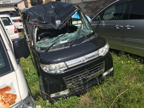 事故車 タントカスタム H22年式？ 書類無し 部品どり (ルート) 三木 