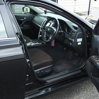 【ご成約、ありがとうございました！】H２４後期　マ－クX　黒　76000Ｋm　ナビ　TV　ETC　アルミ　タイヤ新品！車検２９年１２月まで有り。の画像