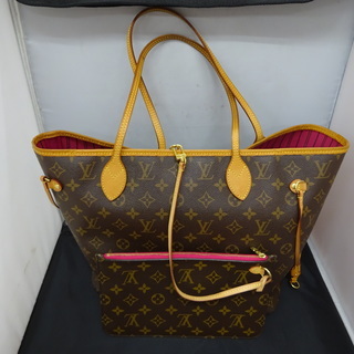 LV ルイヴィトン トートバッグ ネヴァーフルMM ピヴォワンヌ M41178 ポーチ 袋付き 美品