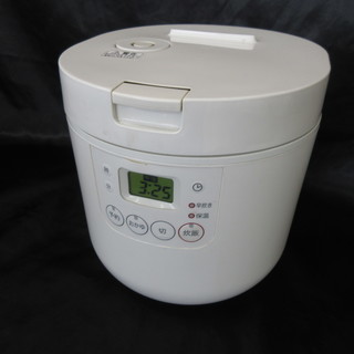 【終】無印良品 M-RC5B 炊飯器 3合炊 炊飯容量0.54L ホワイト 電源ケーブル付き ξの画像