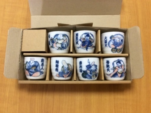 新品 未使用】 七福神 お猪口 7つセット (うさぎ) 三原の食器《酒器