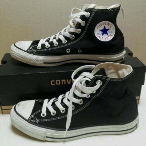 【終了】コンバースオールスターハイカット(Black)26cmUS7.5