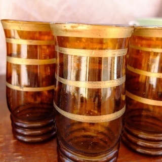 フランス ヴィンテージ ウォーターピッチャーとグラスの画像