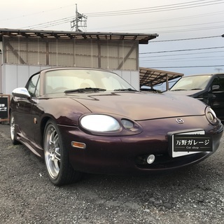 ロードスター ６速　車高調　ＨＤＤナビ　社外アルミ　ＨＩＤ　皮シート