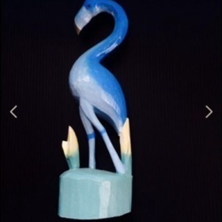 ☆★フラミンゴ ハワイアン インテリア オブジェ 置物 木 洋風☆★の画像