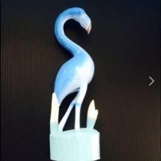 ☆★フラミンゴ ハワイアン インテリア オブジェ 置物 木 洋風☆★の画像