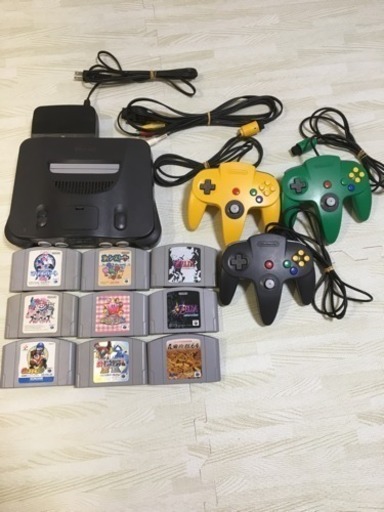 （ご検討中）ニンテンドー64  コントローラー3個  ソフト9本セット