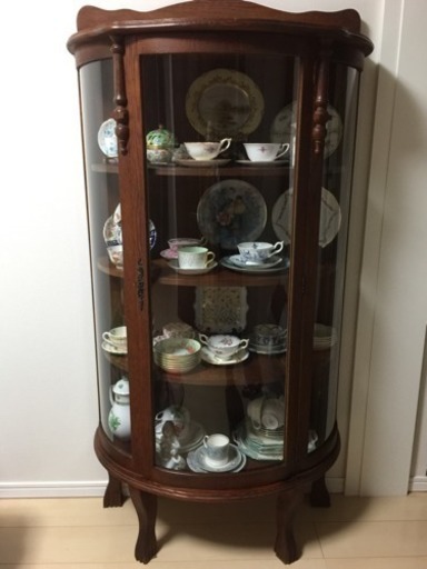 アンティーク 飾り食器棚