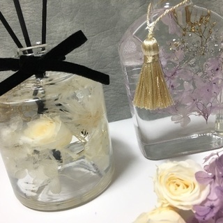 10月限定レッスン♡ハーバリウムディフューザー&アンティークボトルの画像