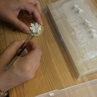 和の習い事　江戸つまみ細工『杜若』銀座教室１Day Lesson　基礎講座の画像