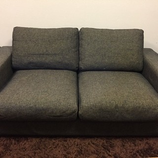 ※さらにお値下げしました＊IKEA 2人掛け ソファ ダークグレー イケアの画像