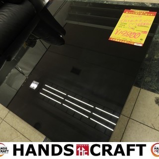 【引取限定】【小倉南区葛原東】  アルフレックス ガラスセンターテーブル 超美品 ブラック  家具