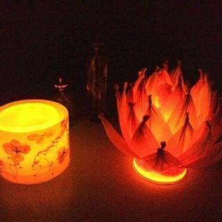 蓮の花のランプを作ってみませんか？の画像