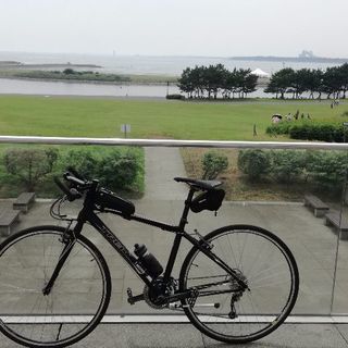 荒川でサイクリング