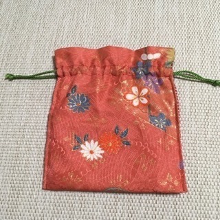 和柄の巾着（小）の画像